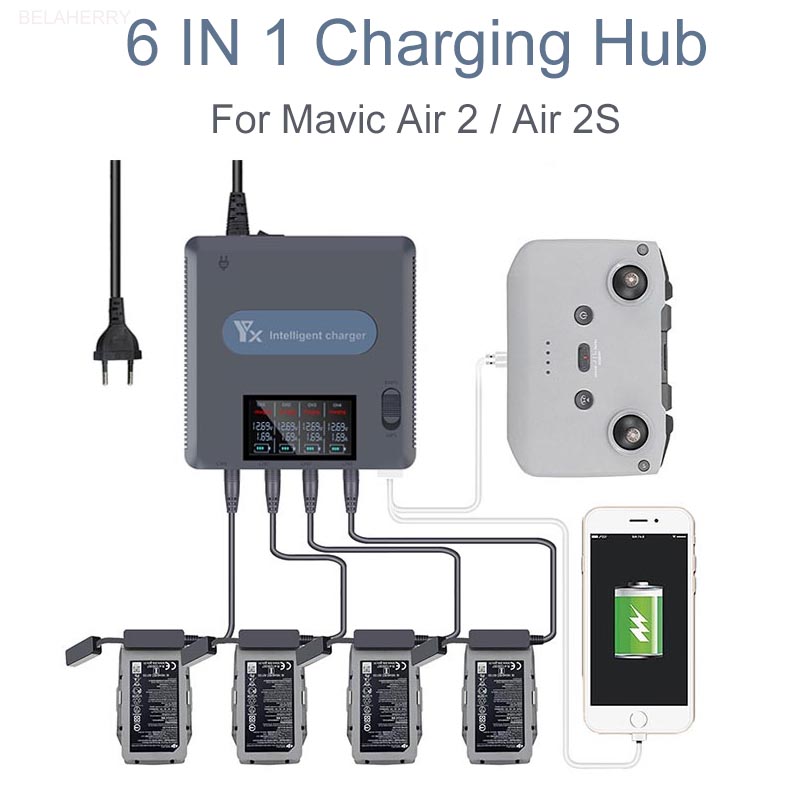 6 in 1 Digital display Battery - Drone Battery Balance Charger ulasan dan harga