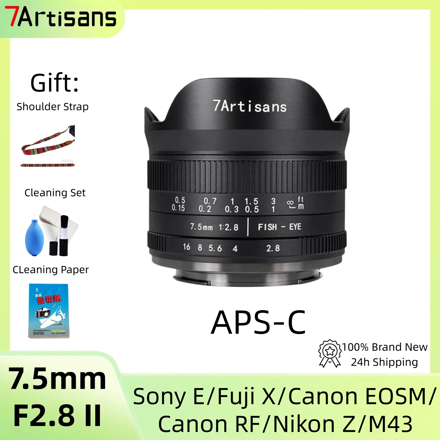 7artisans 7.5mm F2.8 II APS-C  - Canon Camera Eos M50 Mark Ii ulasan dan harga