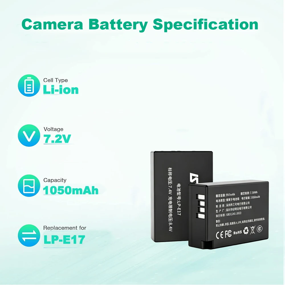LP-E17 Battery for Canon Camer - Canon Camera Eos R8 ulasan dan harga